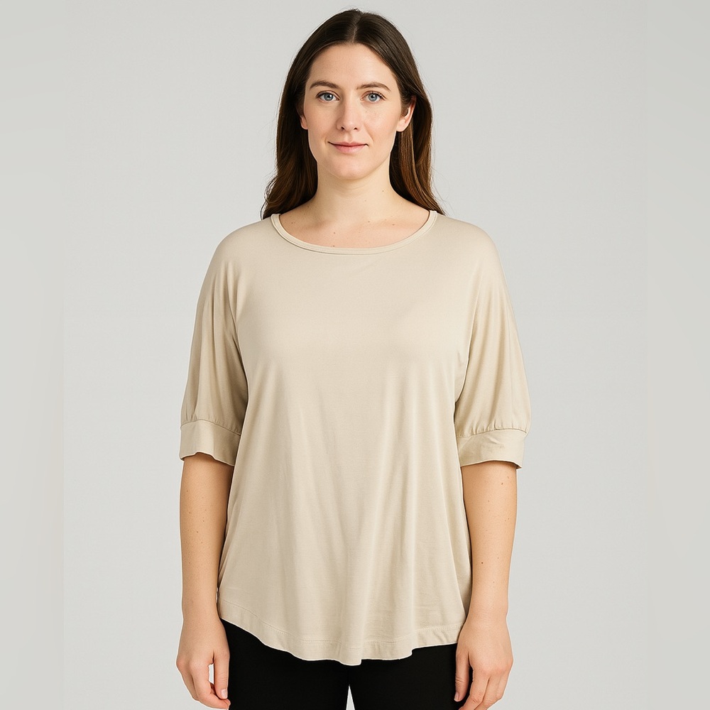 High Quality Jodifl Cream Top Boho Hippie Tunic‎ Blouse Women's